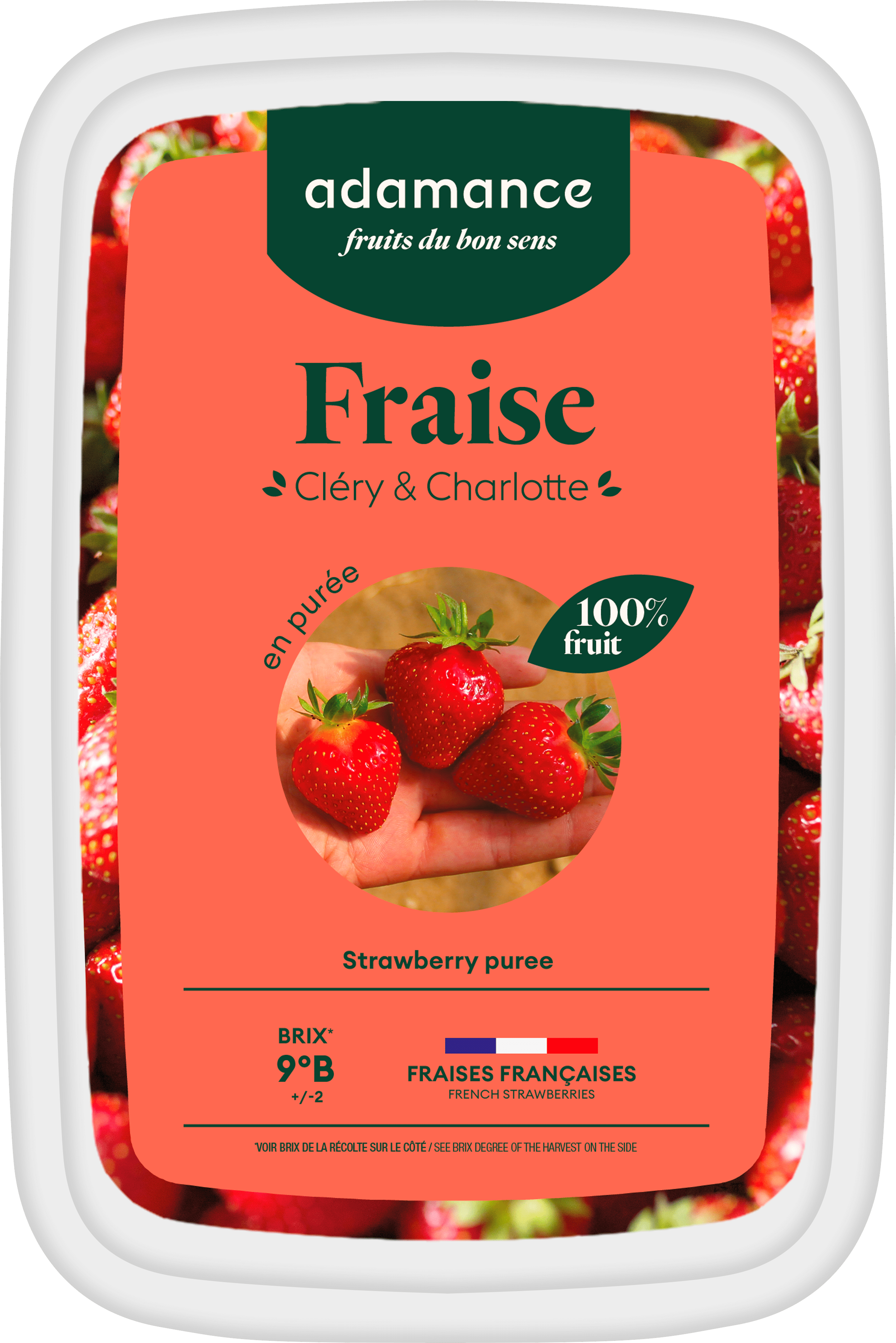 purée de fraise surgelée adamance